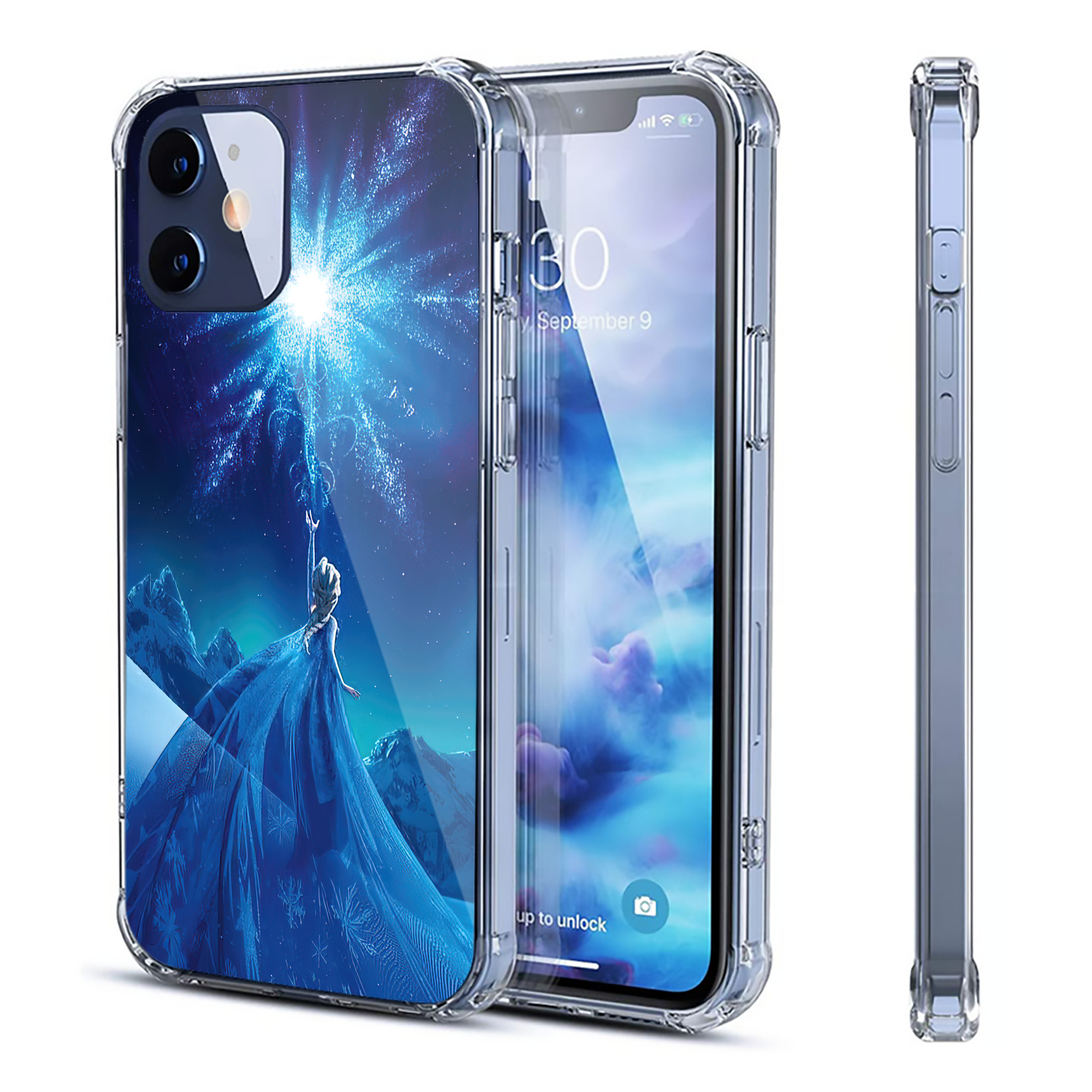 （画像用） アナと雪の女王 アンナ エルサ Frozen Anna Elsa 【iPhone 12シリーズ対応】透明スマホケース（クリアソフトケース）
